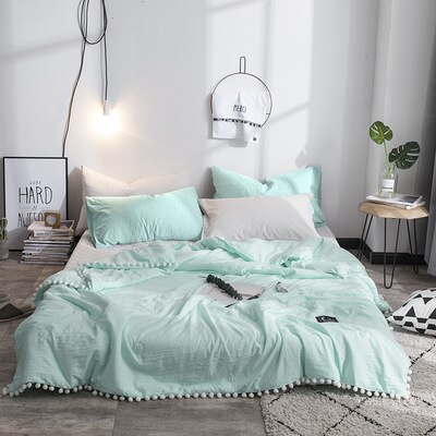 Zachte Worp Deken Met Kleine Bal Decor Gewassen Zachte Warme Cover Airconditioning Quilt Voor Bed: 4 / 200x230