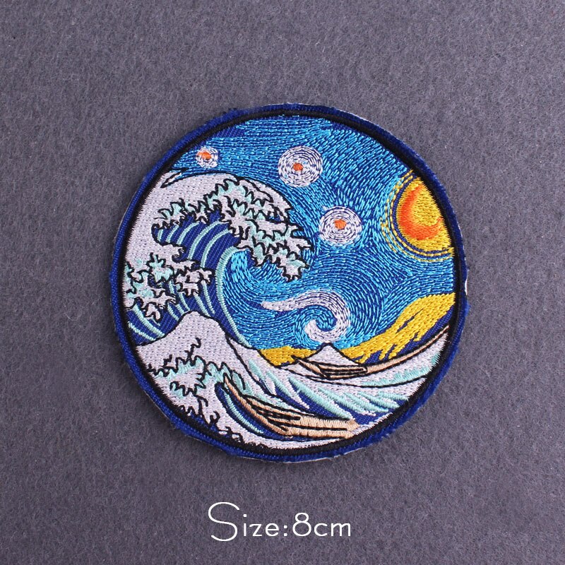 Wildernis Patches Op Kleding Mountain Borduren Patch Natuur Adventure Ijzer Op Patches Voor Kleding Reizen Patch Outdoor Badge: Lemon yellow