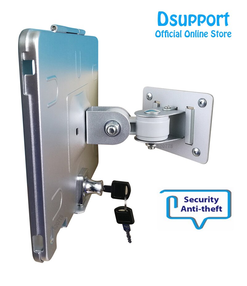 Support mural antivol pour iPad 10.2 pouces 7e /8e , support de verrouillage pour tablette pc, angle de mouvement complet