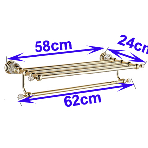 Luxus Kristall Gold Farbe Badezimmer Zubehör einstellen Gold Poliert Durcheinander Schlecht Hardware- einstellen Zauberstab Badezimmer Produkte banheiro
