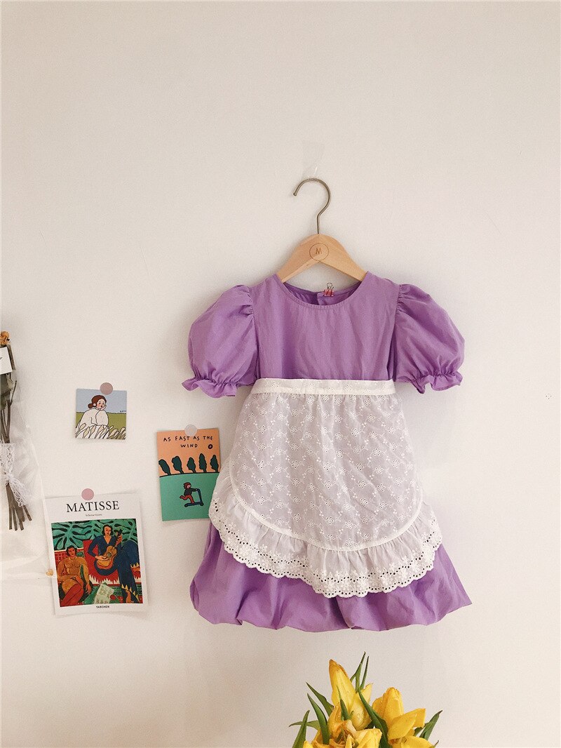 Koreanischen Stil Spitze Rüschen Kleinkinder Mädchen Schürze freundlicher Kleidung Accessiory freundlicher Lätzchen