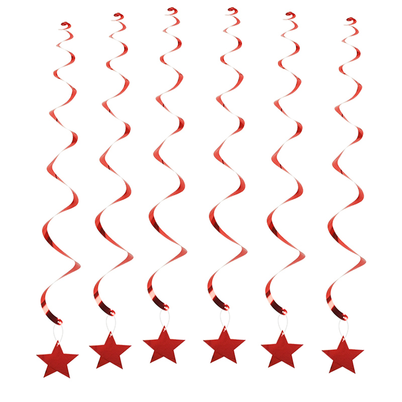 1 set pvc grattis på födelsedagen stjärnor spiral virvel tak hänge dekor bröllop hängande girlanger bunting party födelsedag tillbehör: B12