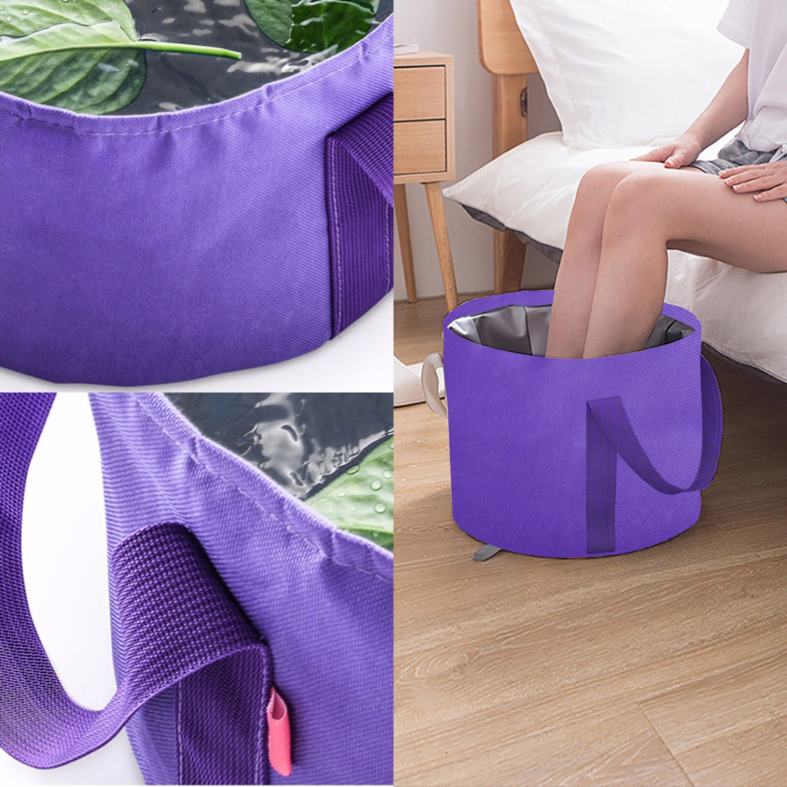 Foldable Basin Travel Camping Washbasin Bucket Fishing Folding Basin Foot Bath Sink Foot soak Bag Multifunctional Bucket