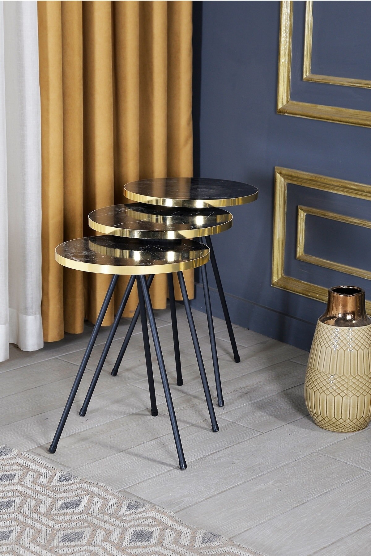 3 pièces table basse bois moderne canapé table d'appoint meubles de maison mignon salon chevet petite table ronde créative décor à la maison