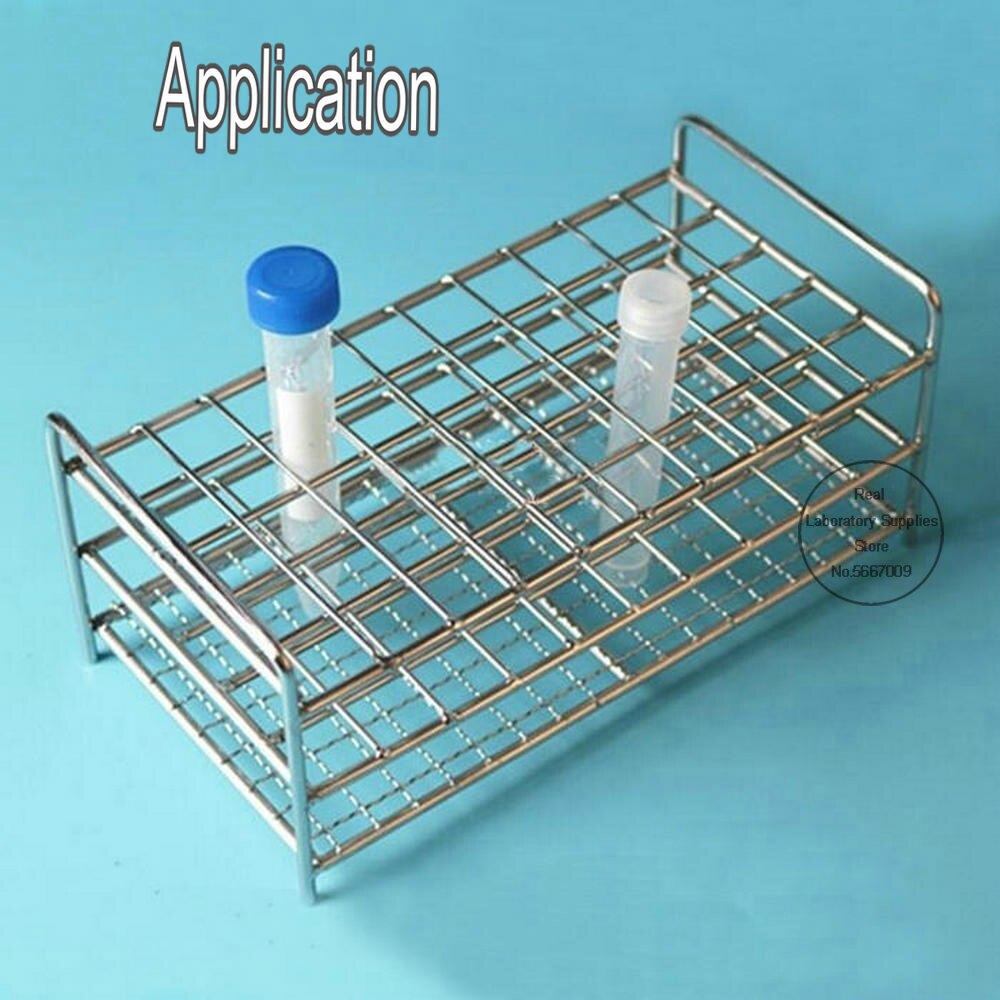 1PCS Lab Stainless Steel Wire 40 holes or 50holes Centritube Tube Holder Test Tube Rack for DIA 13/16/17/19/21/26/30/32mm Tubes