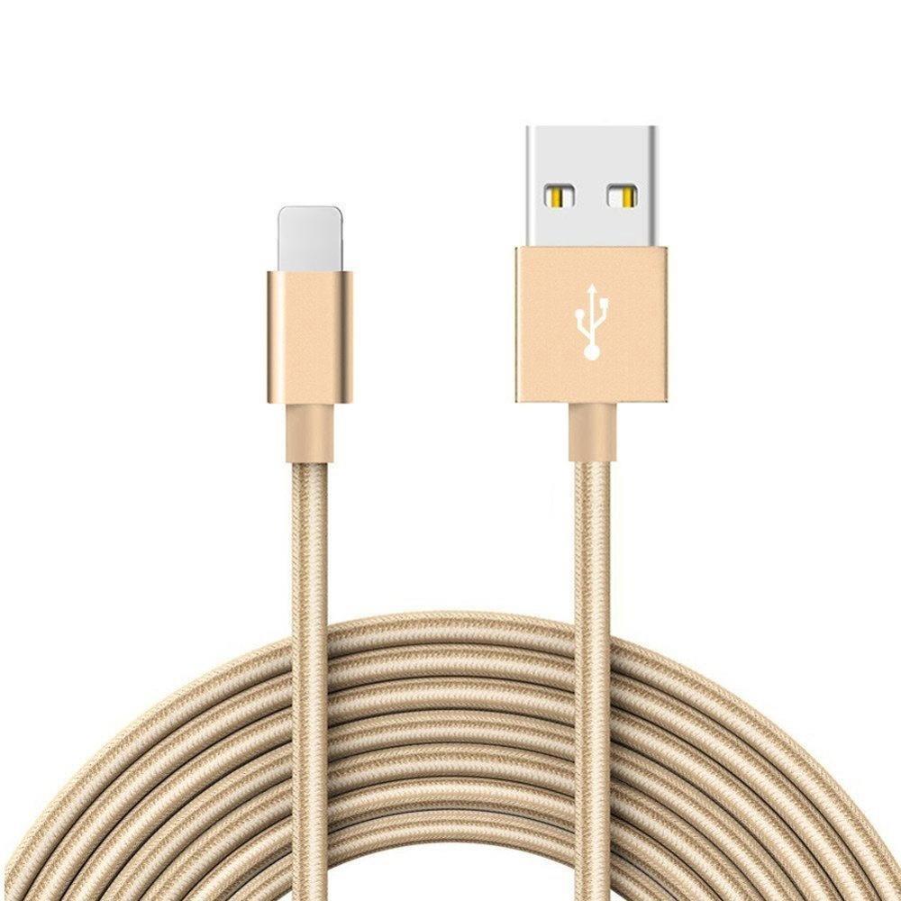 1m Data USB Charger Cable For iPhone 6s 6 s 7 8 Plus 11 Pro Xs Max XR X 5s iPad Fast Charging Origin Long Wire Cord: 1m Gold