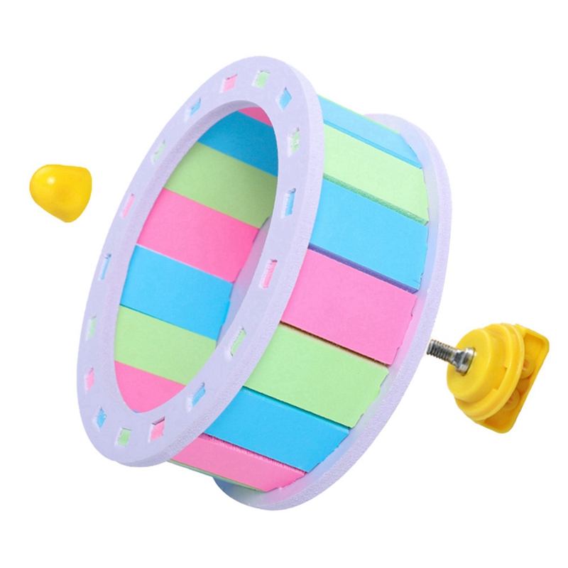 Pet Sports Fitness Hamster Running Wheel Hamster Jogging Wheel DIY Mute Color Funny Running PVC Disc Toy Hamster Pet Supplies