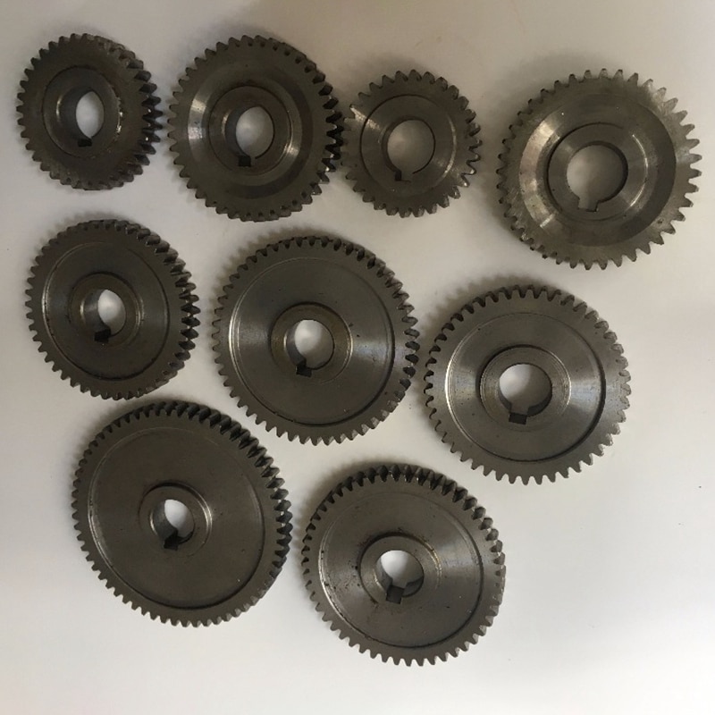 XD-9Pcs/Set CJ0618 Household Small Lathe, Micro Lathe Gear, Metal Exchange Gear