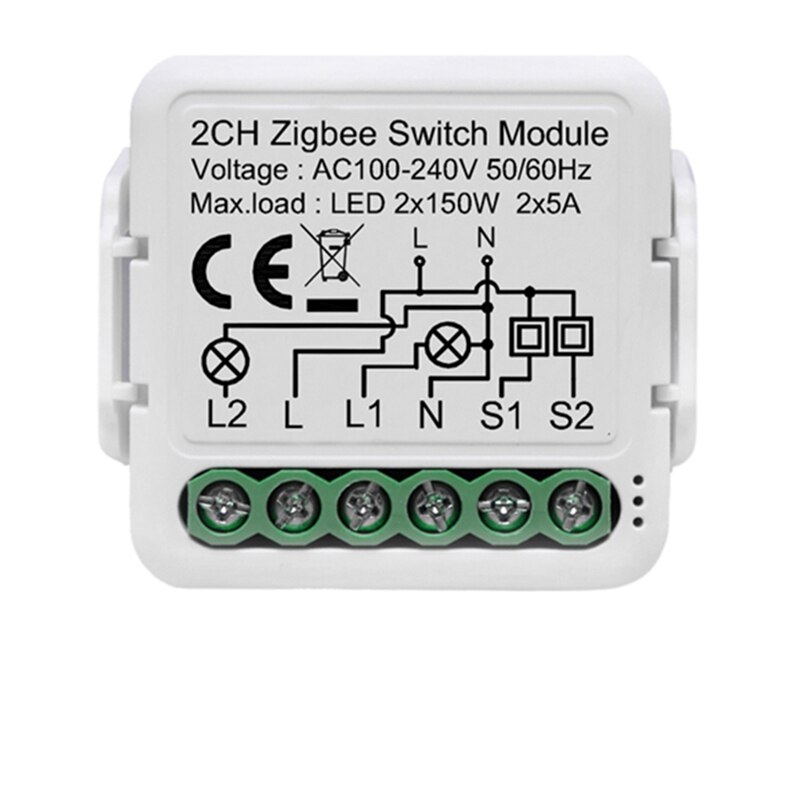 Tuya Zigbee Smart Switch Module Relay Smartlife Wireless Control Compatible Alexa Home Yandex Alice: Light Yellow