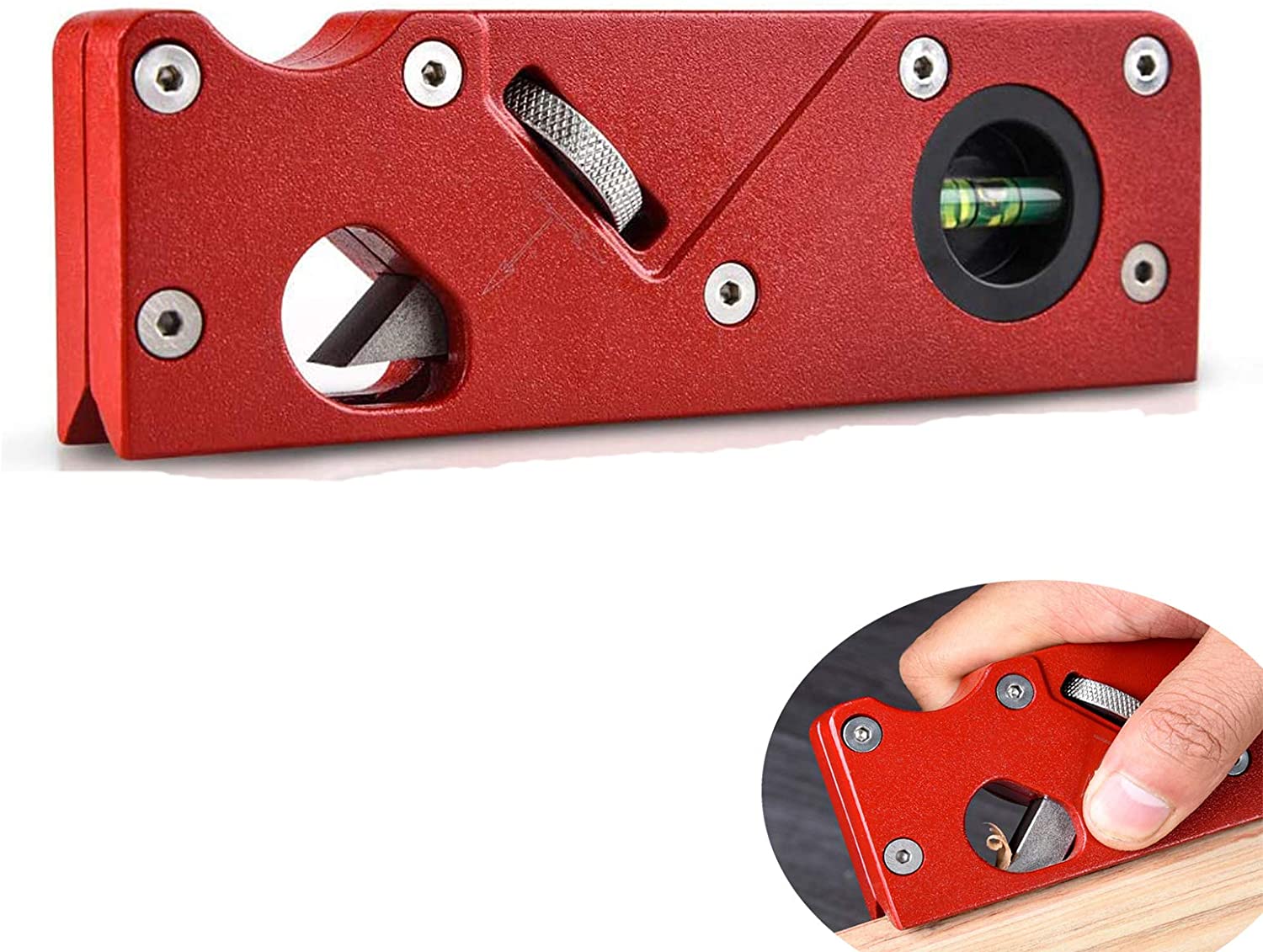 TRANVON Adjustable DIY Woodworking Manual Chamfer Planer Plane Bevel 45 Degrees Trimming Tool Planer