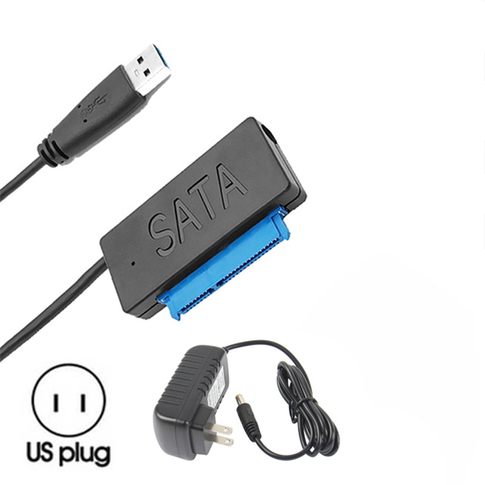 SATA til USB 3.0 Adapter - Kabel op til 6 Gbps til 2.5"/3.5" Ekstern SSD HDD SATA3: Sort