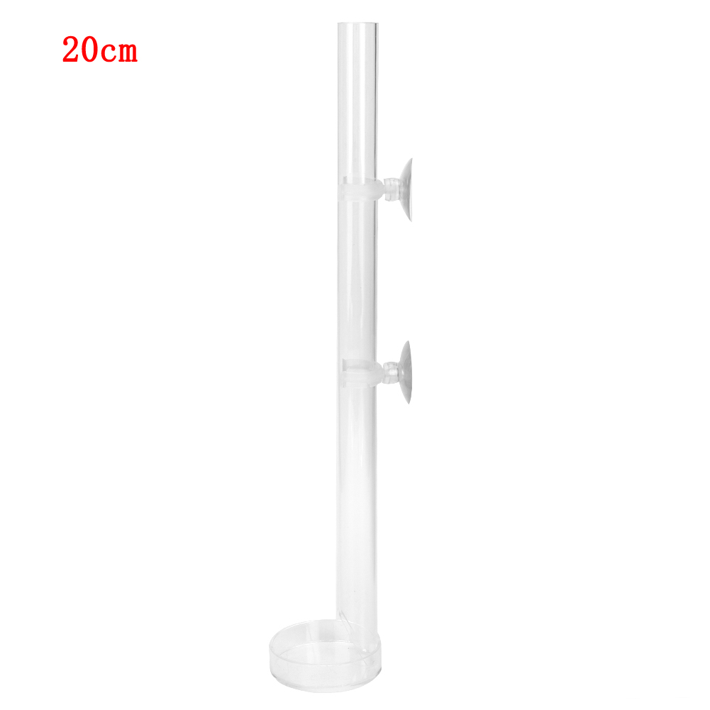 Acryl Transparante Garnalen Voeden Schotel Acryl Garnalen Voedsel Feeder Met Schotel Kom Voor Aquarium Aquarium Visvoer Feeding Tube: 20cm