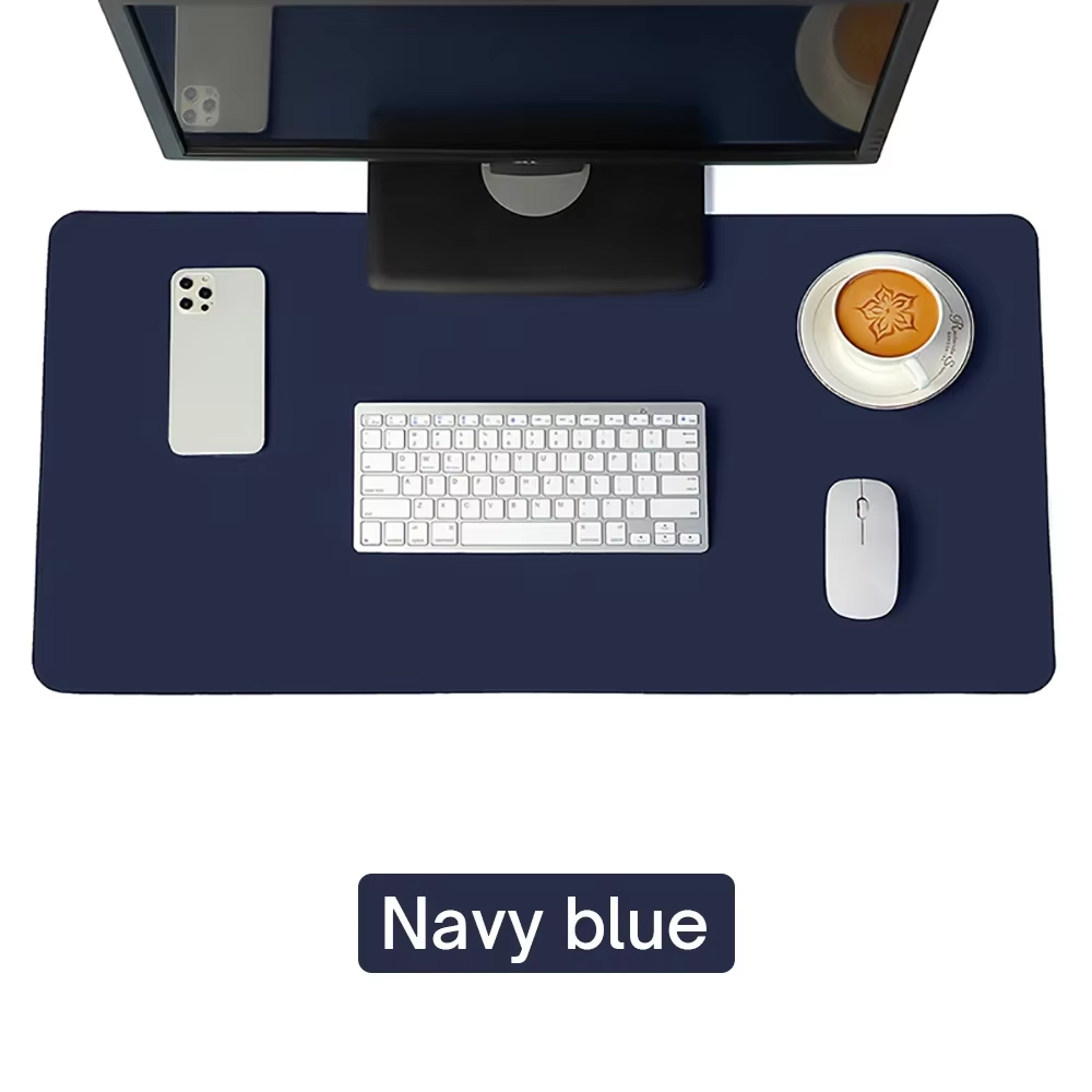 Large Size Office Computer Desk Protector Mat PU Leather Waterproof Non Slip Mouse Pad Desktop Keyboard Desk Pad Gaming Mousepad: 40x30 cm / Khaki