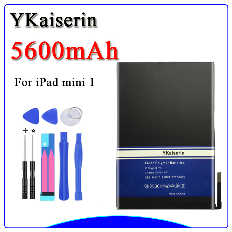 5600mAh Tablet Battery for Apple IPad Mini 1 A1432 A1454 A1455 Replacement Lithium Polymer Bateria Mini1 Batterij