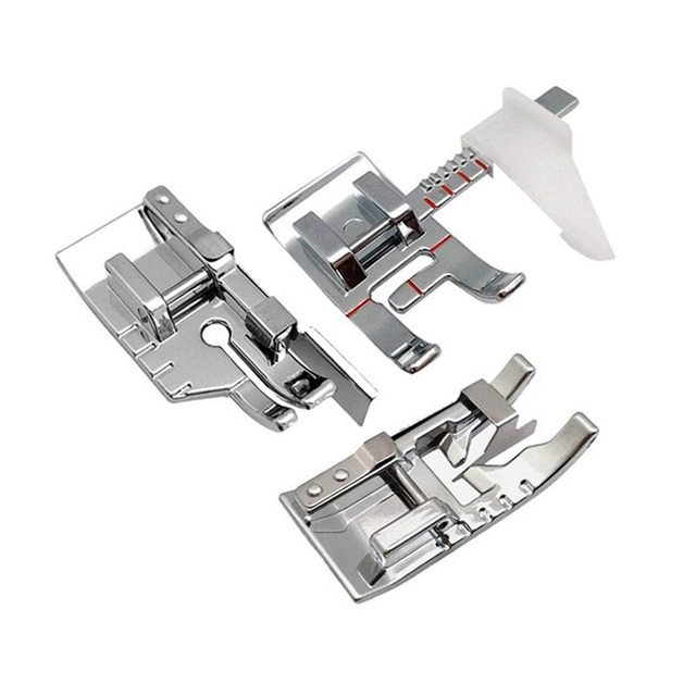 3 Pieces Adjustable Guide Sewing Machine Presser Foot 1/4 Inch Quilting Patchwork Foot and Stitch in Ditch Foot: Default Title