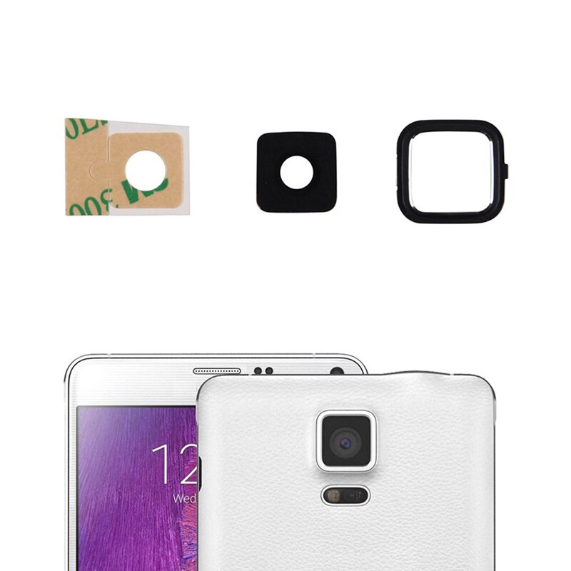 1pc camera frame houder + glazen lenskap voor samsung galaxy note 4 x6ha