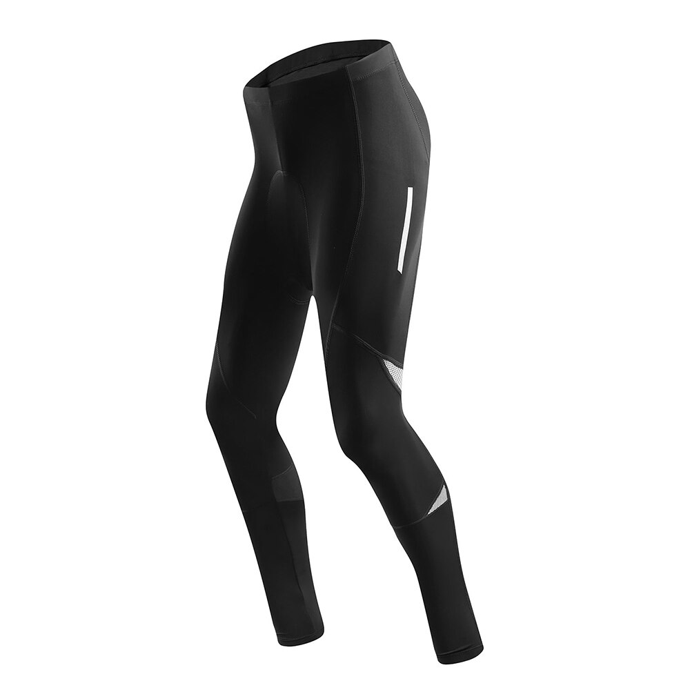 Pantalones de bicicleta reflectantes para hombre, mallas largas de compresión, acolchadas con Gel, para exteriores