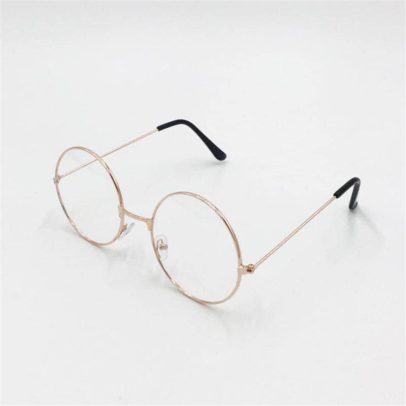 Jahrgang retro Runde Flache Gläser Gold Brillen Rahmen Mann Klar Glas Klar Brillen Brillen Rahmen: Rose Gold