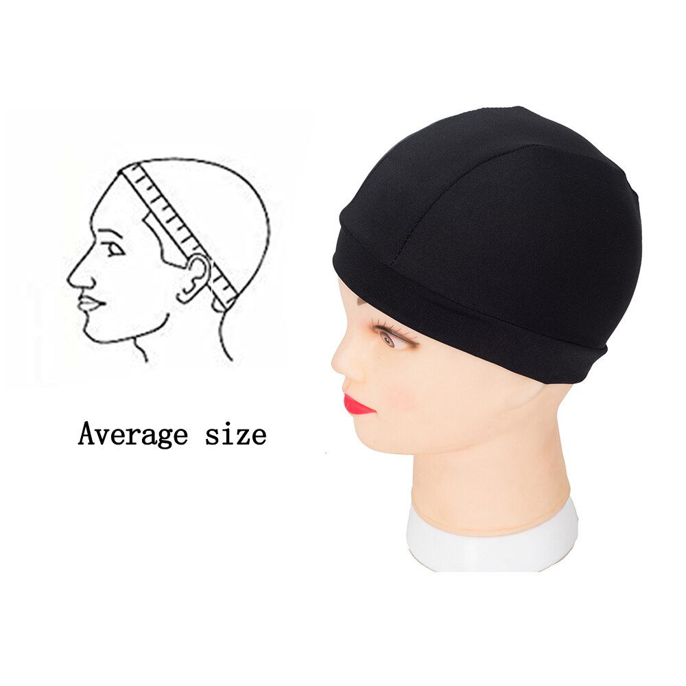 12 stk/parti dome cap elastisk strømpe hårnett parykker liner caps veve cap usynlig hår nett nylon stretch parykk nett cap svart farge
