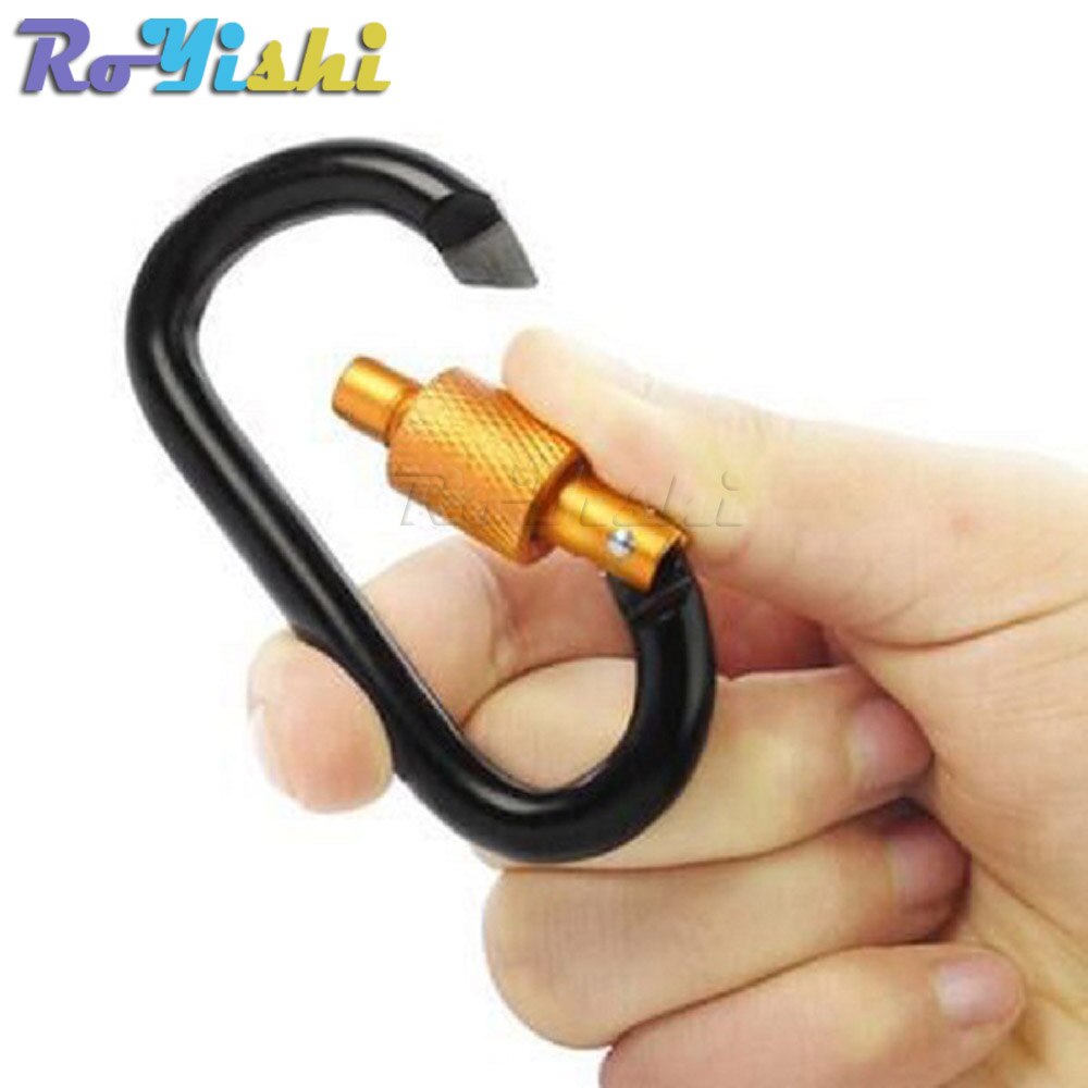 1 stuk aluminium karabijnhaak d-ring sleutelhanger clip karabijnhaak karabijnhaak camping sleutelhanger 8 kleuren