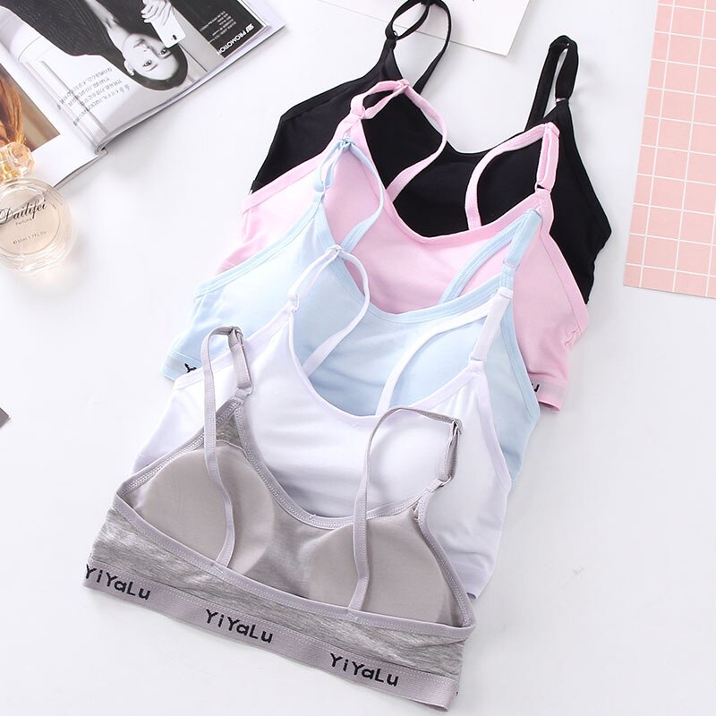 Jonge Meisjes Effen Beha Zachte Katoenen Beha Puberteit Tiener Ademend Ondergoed Kid Doek Training Bh Voor Meisjes 8-16Y