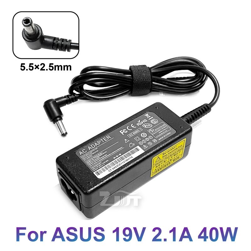 Adaptateur chargeur d'alimentation 19V, 2,1 a, 40W, 5.5x2.5mm, pour moniteur LCD ASUS ML239H MS202D VX229N-W VX238 VC239N MS246H ADP-40PH AB
