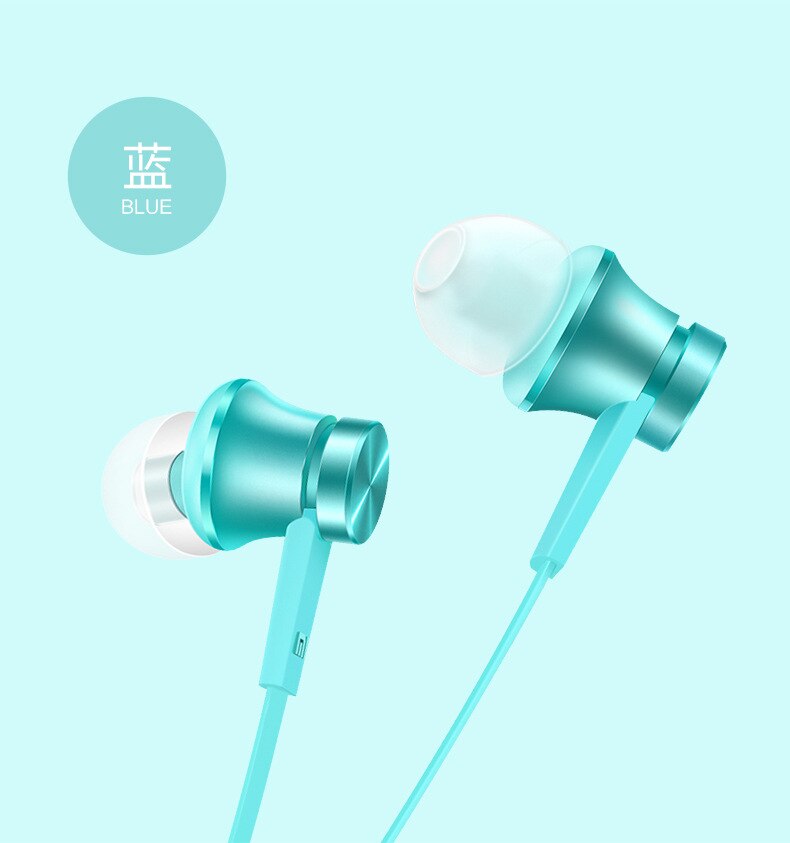 Originele Xiao Mi Mi 3.5 Mm Koptelefoon Verse Versie In-Ear Oortjes Voor Mi 9T Pro CC9 A3 rode Mi K30 5 7 6 8A 6A K20 Pro Note 7 8 Pro: Blue