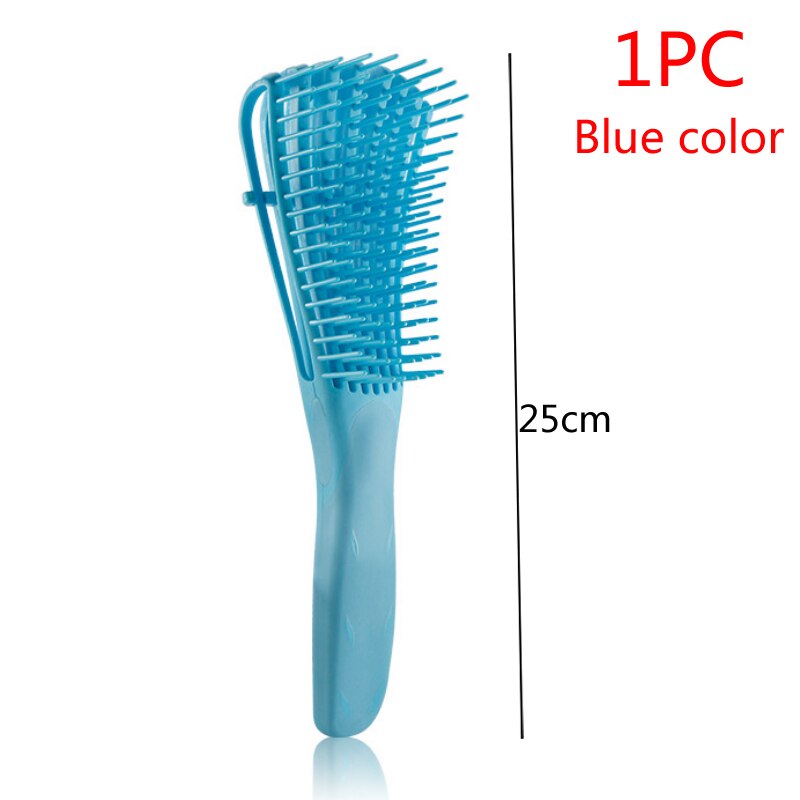 Scalp Detangling Massage Brush For Women Afro Natural Hair African 4C Kinky Curly Long Wavy Hair Scrub Styling Tool: 1pc Big Blue