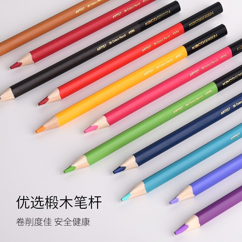 Deli Colored Pencils 24/36/48 Colors Oily Color Set Wood Watercolor Drawing Colored Pencil School Art Supplies