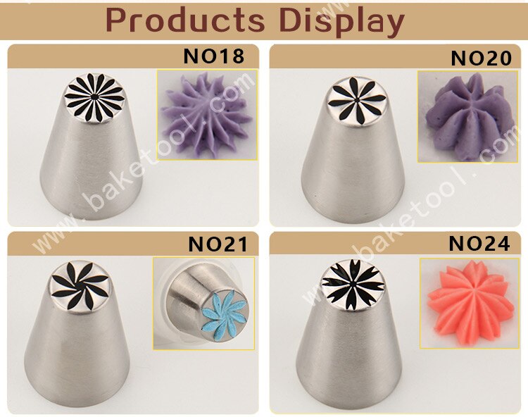 11 Stks/set Russische Tulp Nozzles Set Rvs Icing Bloem Tips Taarten Cupcakes Decoreren Tips