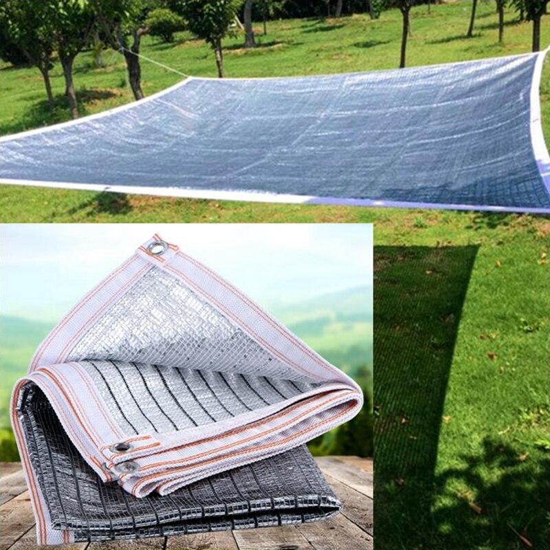 Hi-quality 85% Sunshade Rate srebrzysta folia aluminiowa siatka zacieniająca strona główna balkon sukulenta pokrywa żagiel przeciwsłoneczny odbijają światło słoneczne