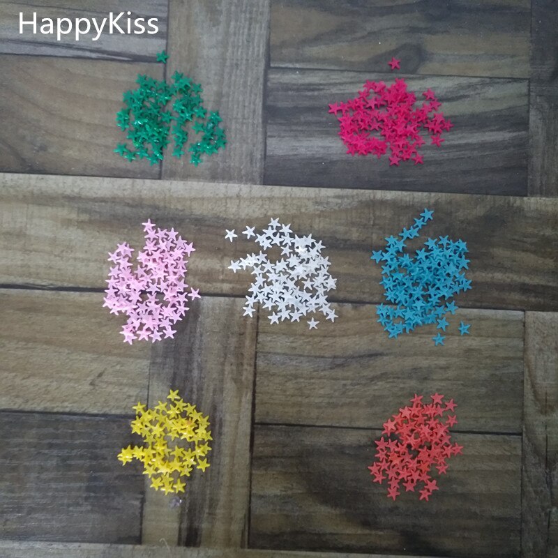 20 st/lot 7 färgmix mini sjöstjärna 0.6-0.7cm hantverksdekoration färgglad harts havsstjärnor gör-det-själv-inredning bröllopsfest liten nagelpinne: Flerfärgad