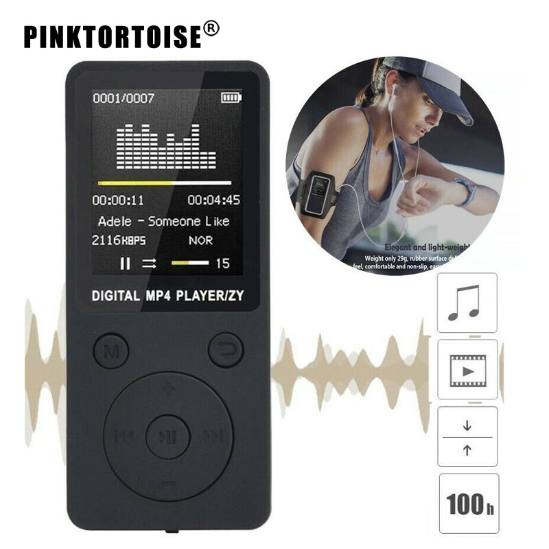 Portátil 32GB LCD reproductor MP3 MP4 Media FM Radio grabadora HIFI deporte música altavoz