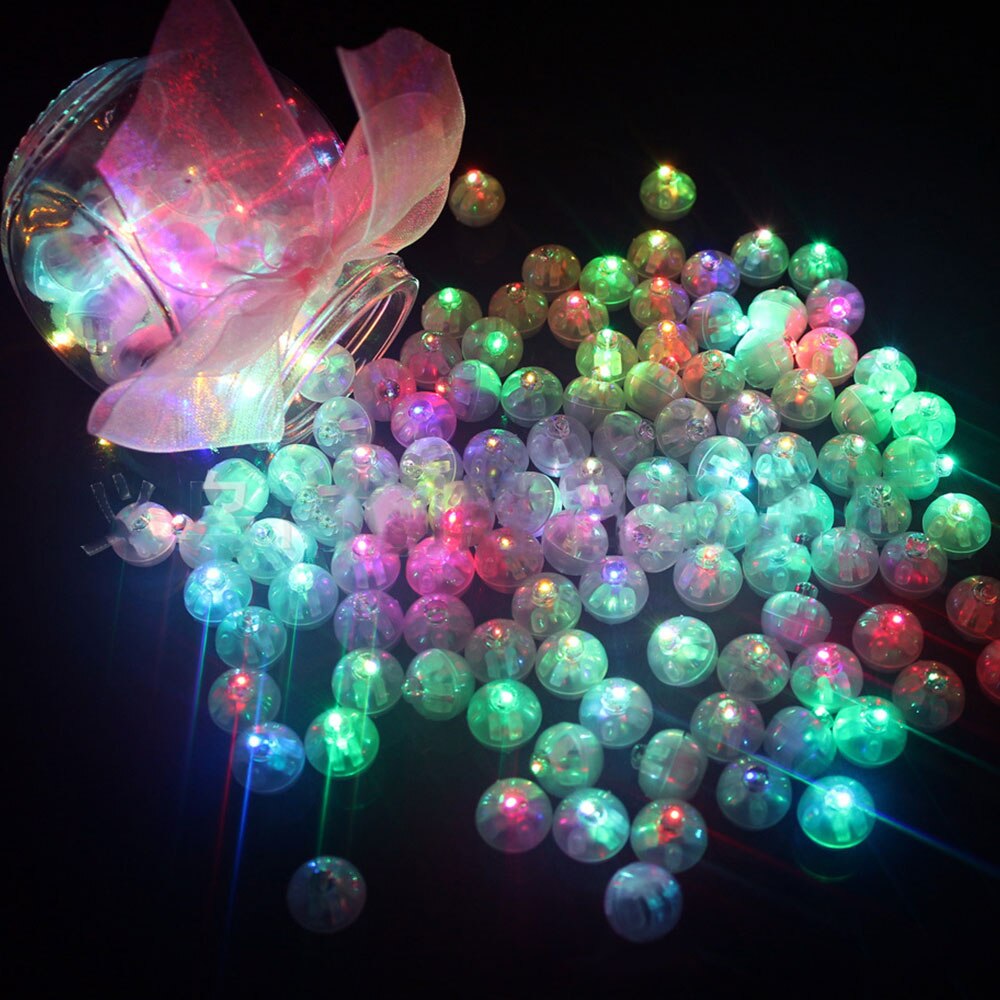 Mini lámparas de Flash redondas para decoración para de boda, luces Led para Globo de bola redonda para linterna de Navidad, luz decorativa, 100 Uds.