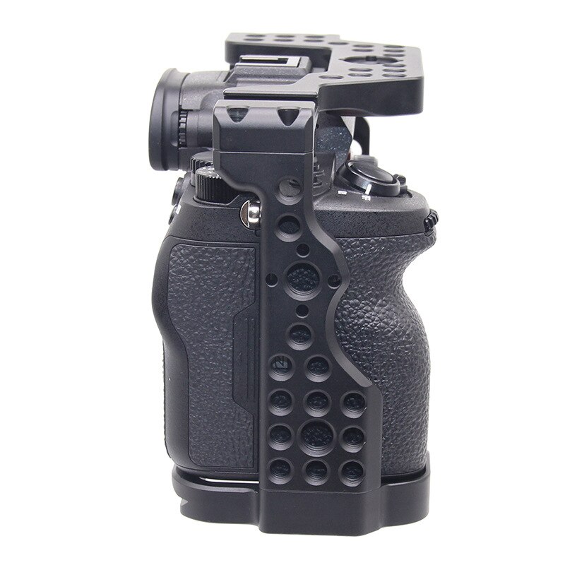 Metal Camera Cage Rig for Sony A7IV A7R4 A7M4 A7 IV Cold Shoe Mount Arca-Style Quick Release Mount with Top Handle Grip