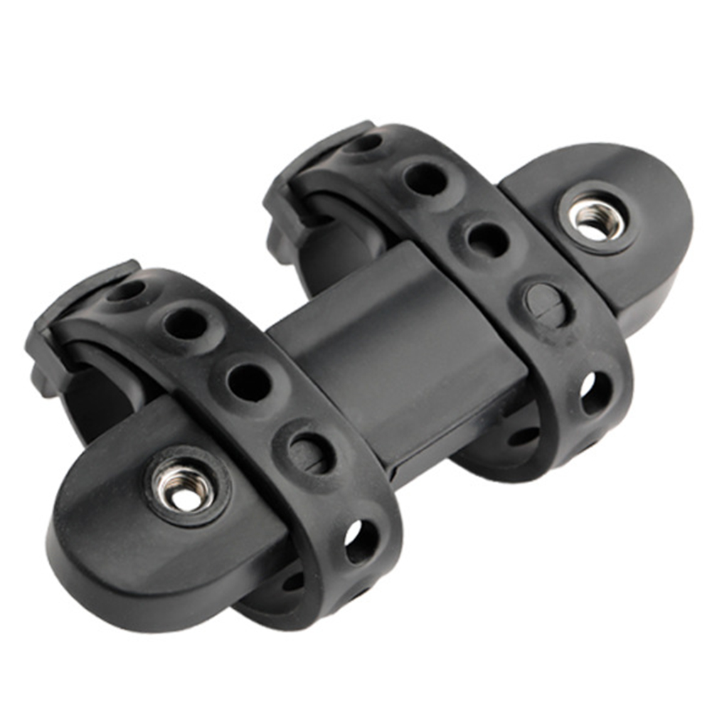 HONZUEN Supporto MTB Per Bicicletta Gabbia In Alluminio, Fissazione Bilaterale Portaborraccia Per Bicicletta Supporto, Facile Da Installare Adattatore Bici Morsetto Su Manubrio Reggisella, Oro - Foto 3