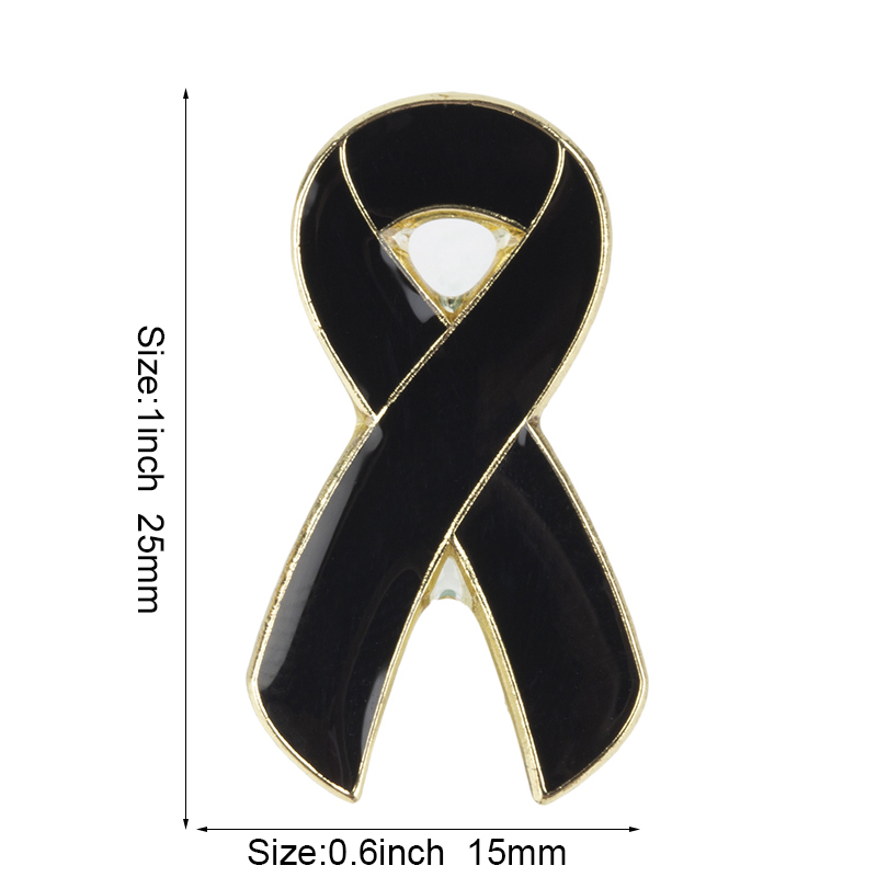 Lint Borstkanker Awareness Revers Pin Aids Metalen Badge Pin Broche Decoratieve Knoppen voor Kleding XY0025: Imitation Rhodium Plated