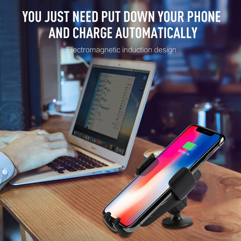 Qi Auto Snelle Draadloze Oplader Voor iPhone 6 7 8 Plus XS Max 10W Auto Draadloze Oplader Voor Samsung galaxy S8 S9 S10 Note 9 Charger