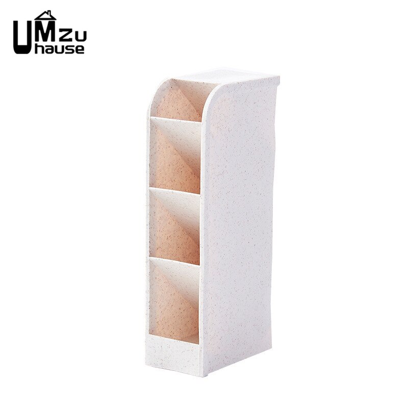 Cajas de almacenamiento para lápices, cajones divisores de maquillaje, soportes para cepillo de dientes, organizador multifunción, organización de la oficina en casa: Amarillo claro