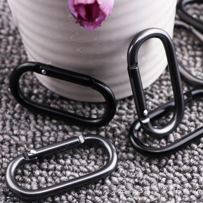 5Pcs Oval Carabiner Hanging Buckle Spring Keychain Clip Hook Carabiner Hanging Buckle Hook for Camping Fishing Hiking