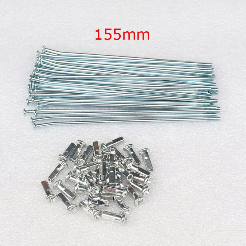 8G 36 pcs Hub spokes With nuts for Dirt Bike Front Or Rear Wheel Rims C Style Rim Hub Only: 8G 155mm