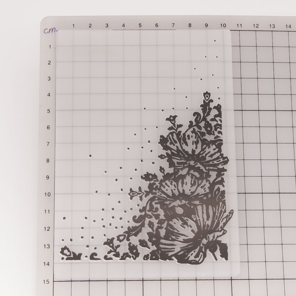 Flowers Background Board Embossed Plastic DesignFolder For Scrapbook DIY Photo Album Card Embossing Folder: Default Title