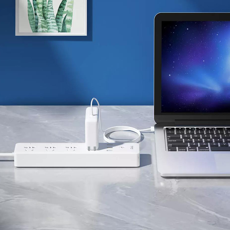 Gosund-regleta inteligente CP5 para Xiaomi Mijia, control de voz por WIFI, interruptor de sincronización con 4 salidas y cargador USB 3, 18W, 1,8 M, rápido