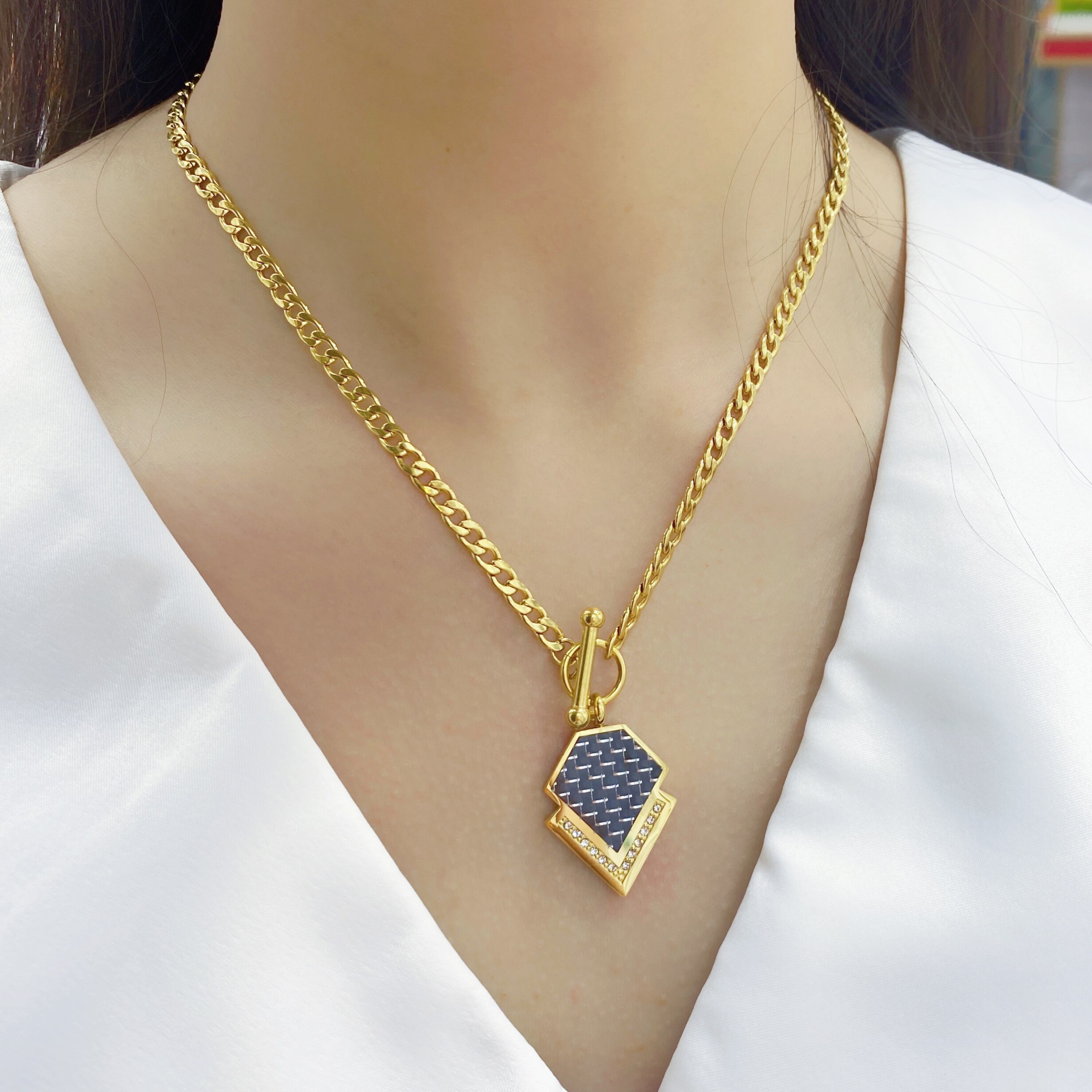 Colar de corrente de aço inoxidável para mulheres ouro prata cor clavícula corrente camisola corrente 2020 moda feminina gargantilha jóias ins