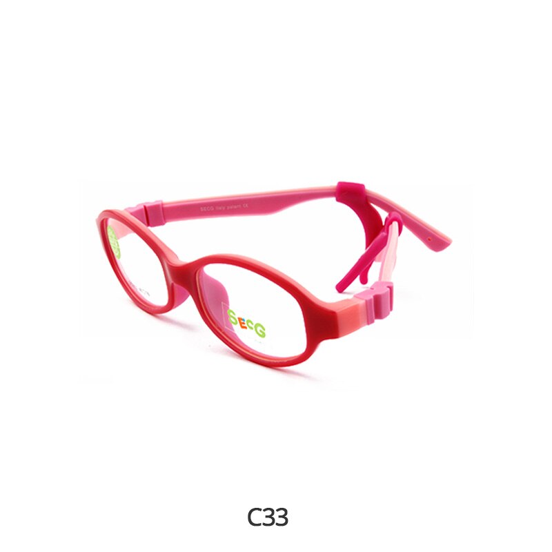 SECG-Montura Flexible y suave para niños, montura de gafas de niño para gafas ópticas: C33