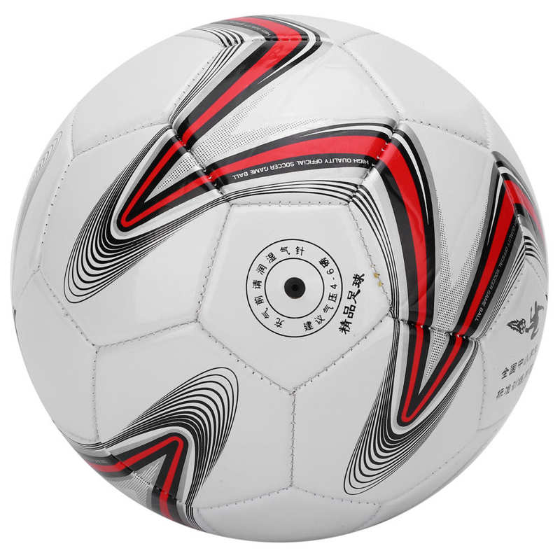 Size 4 Football Machine Sewn Football Students Training Soccer Red +White No. 4 Football School Training Soccer Ball Team Sports