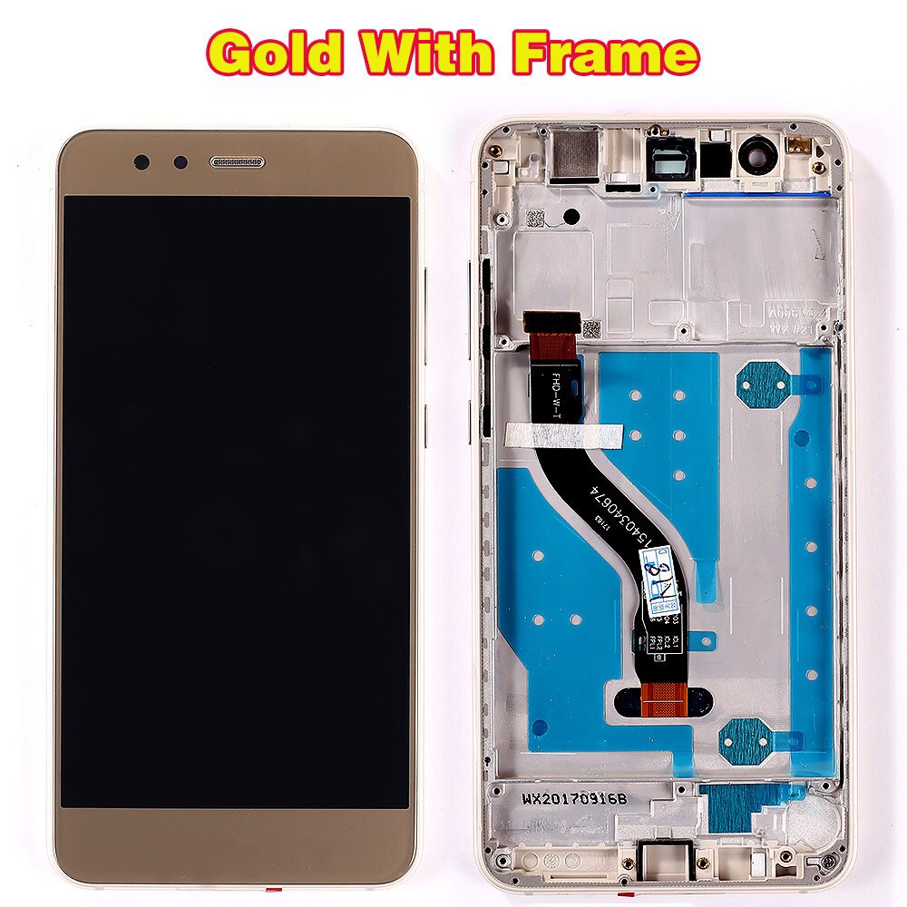 LCD pour Huawei P10 Lite 5.2 pouces IPS écran tactile numériseur assemblée 1920*1080 MultiTouch pour Huawei p10 lite écran: Gold And Frame