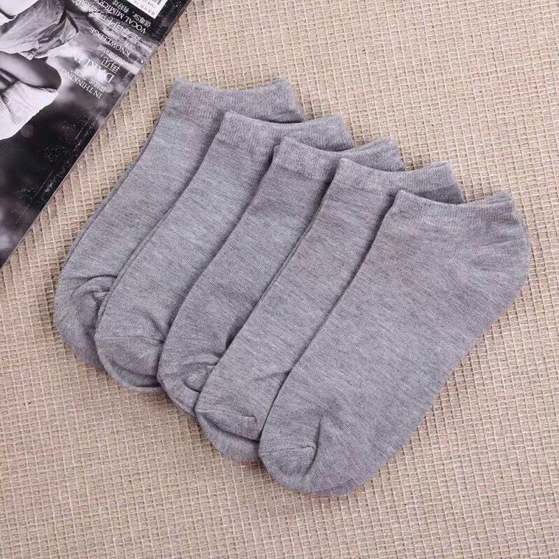 10 Pairs/lot Men Socks Cotton Large Size 8-11 Casual Breathable Boat Sock Short Men Socks Summer Male Sock: 10 Pairs Gray