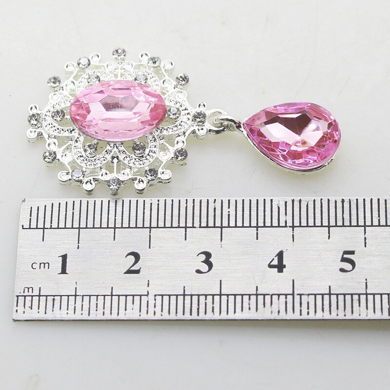 45*25mm Acrylic Rhinestone Brooch 10pcs/Set of Crystal Jewelry Gorgeous Wedding Decoration