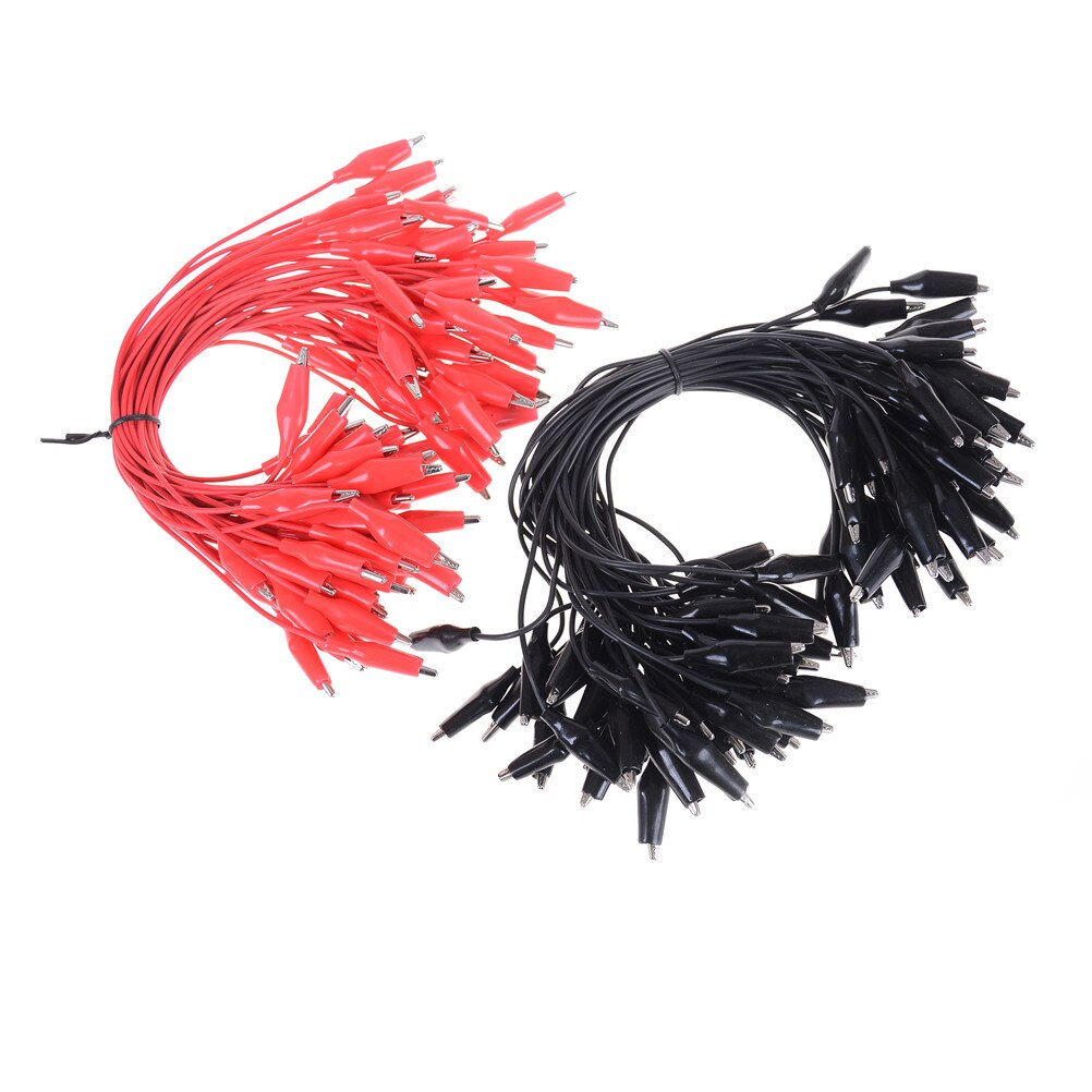 5pcs DIY Test Leads Alligator Double-ended Crocodile 25CM Long Alligator Clip To Banana Plug Test Cable For Multimeter